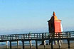 Ponte in legno sulla spiaggia di Lignano Sabbiadoro